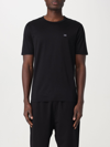 C.p. Company Blue T-shirt With Logo Printed On The Front In Black