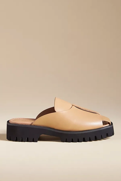 Intentionally Blank Delancey Slide Sandals In Beige
