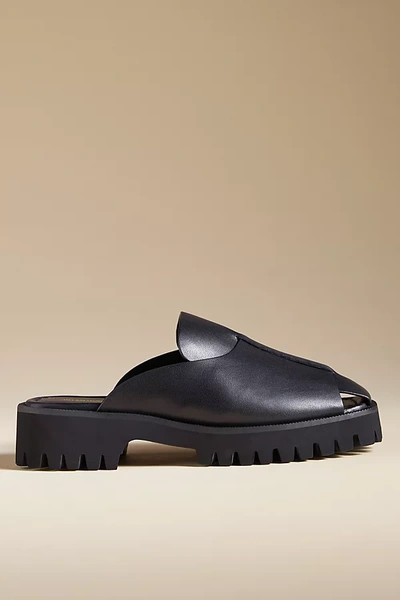 Intentionally Blank Delancey Slide Sandals In Black