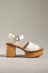 Kelsi Dagger Brooklyn Groove Platform Sandals In White