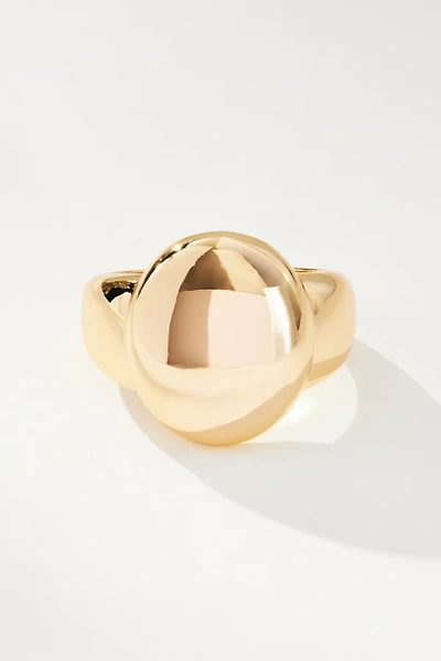 By Anthropologie Large Circle Cocktail Ring In Gold