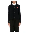 COMME DES GARÇONS PLAY Embroidered-Heart Wool Cardigan