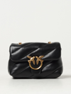 Pinko Love Baby Puff Leather Crossbody Bag In Black
