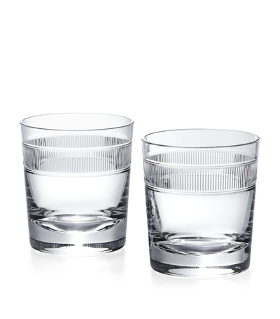 Ralph Lauren Set Of 2 Langley Old-fashioned Glasses In Clear