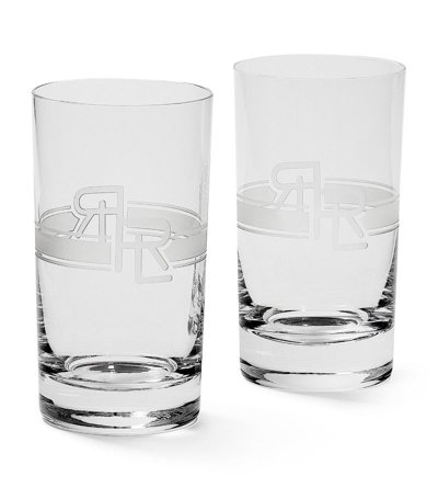 Ralph Lauren Set Of 2 Ashton Highball Glasses (473ml) In Clear