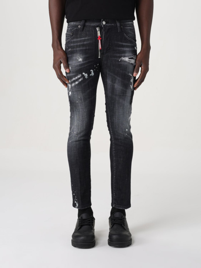Dsquared2 Pioner Wash Skater Jeans In Black