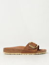 Birkenstock Madrid Big Buckle 1006525 Sandals Unisex Cognac Slide Gal1709 In Leather