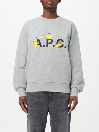 Apc Gray Pikachu Sweatshirt In Grey