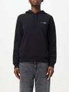 Apc Logo-print Long-sleeved Hoodie In Black