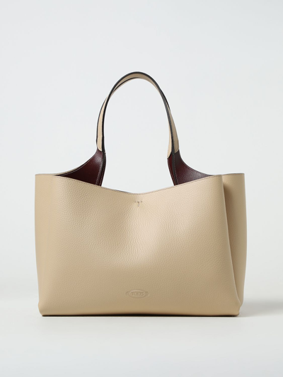 Tod's Tote Bags  Woman Color Beige In Beige