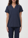 Brunello Cucinelli Stretch-cotton Blouse In Blue