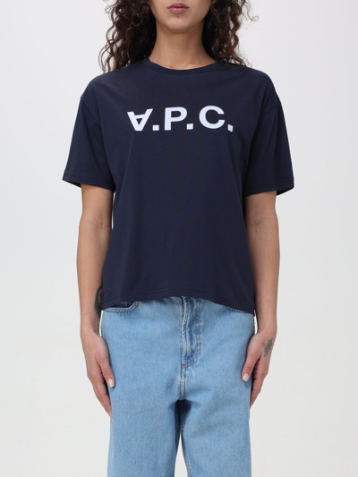 Apc T恤 A.p.c. 女士 颜色 蓝色 In Blue