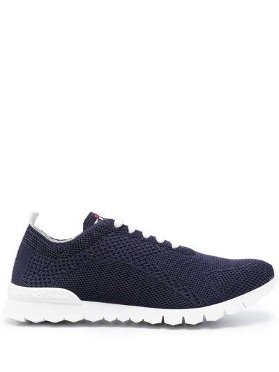 Kiton Mesh Low-top Trainers In Blue