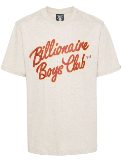 Billionaire Boys Club Logo-print Cotton T-shirt In Beige