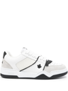 Dsquared2 Leather And Suede Spiker Low-top Sneakers In Black