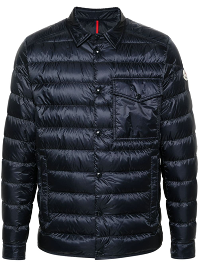 Moncler Tenibres Padded Shirt Jacket In Blue