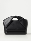 Jw Anderson Large Twister - Leather Top Handle Bag In Black
