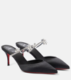 CHRISTIAN LOUBOUTIN PLANET QUEEN 70 SATIN MULES