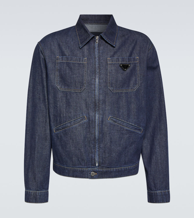 Prada Jeansjacke In Blue