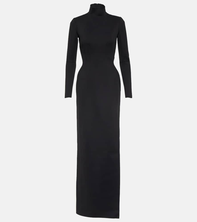 Balenciaga Mockneck Gown In Black