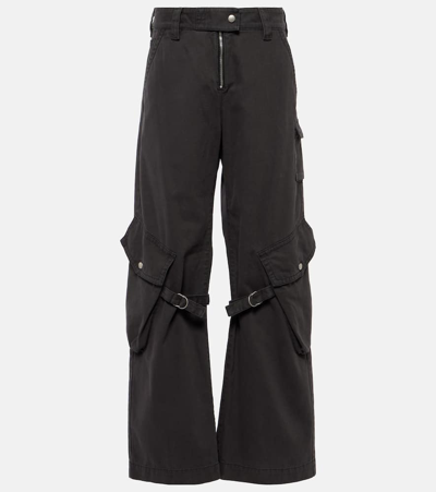 ACNE STUDIOS MID-RISE COTTON CANVAS CARGO PANTS