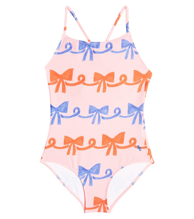 Bobo Choses Kids' Ribbon Bow Swimsuit In Pink