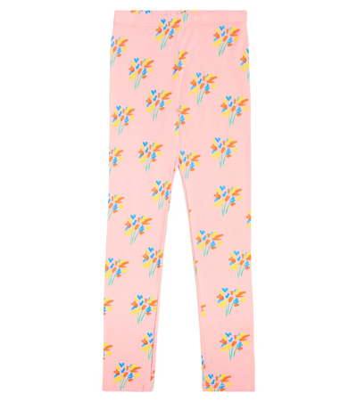 Bobo Choses Kids' Leggings Fireworks Aus Jersey In Pink