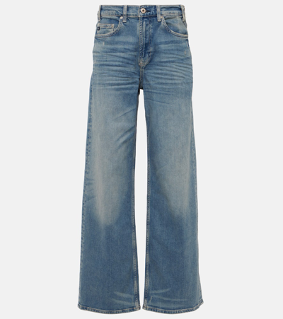 Ag New Bgy High-rise Wide-leg Jeans In Blue