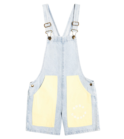 Bobo Choses Kids' Circle Denim Overalls In Blue