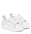 Christian Louboutin Funnyto Leather Sneakers In Bianco/mineral