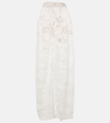 Oscar De La Renta High-rise Wide-leg Lace Pants In White