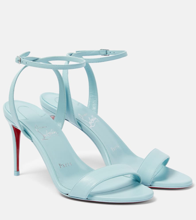 Christian Louboutin Loubigirl 85 Leather Sandals In Blue