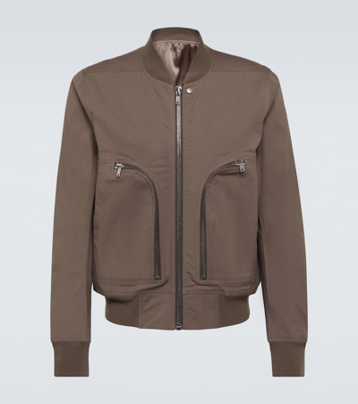 Rick Owens Bauhaus Flight Bomber Jacket In Brown