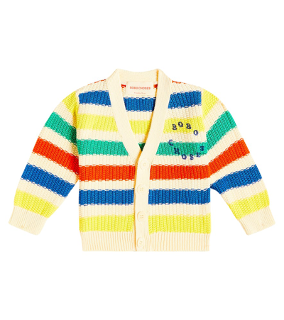 Bobo Choses Baby Logo Cotton Cardigan In Multicoloured