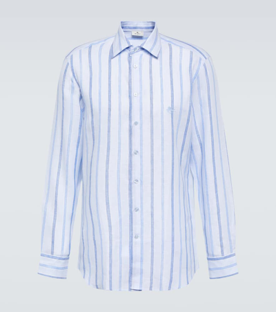 Paul Smith Striped Shirt In Blue