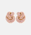 Oscar De La Renta Love Knot Stud Earrings In Pink
