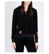 JUICY COUTURE Robertson Floral-Embroidered Velour Hoody