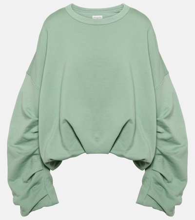 Dries Van Noten Oversized Cotton Jersey Sweatshirt In Green
