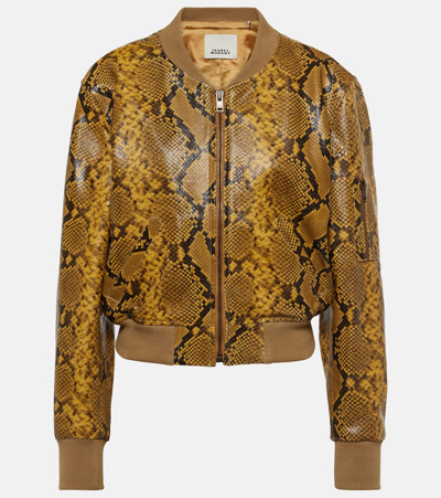 Isabel Marant Cerem Animal-print Bomber Jacket In Multicoloured