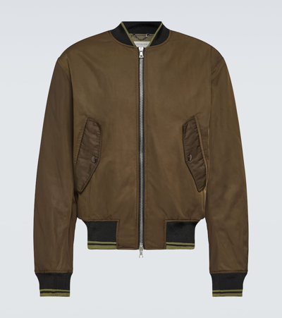 Dries Van Noten Technical Bomber Jacket In Khaki