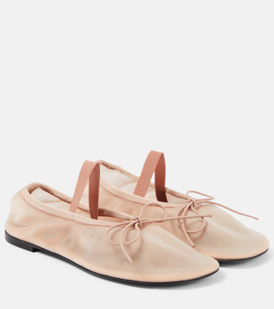 Proenza Schouler Glove Mesh Mary Jane Flats In Blush