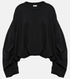 Dries Van Noten Oversized Cotton Jersey Sweatshirt In Black