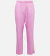 Joseph Tottenham Cropped Straight Pants In Begonia Pink