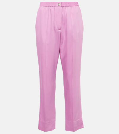 Joseph Tottenham Cropped Straight Pants In Begonia Pink