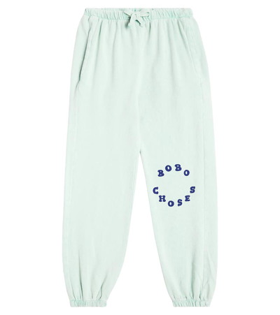 Bobo Choses Kids' Circle Cotton Jersey Sweatpants In Light Blue