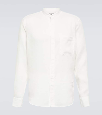 Zegna Linen Shirt In White