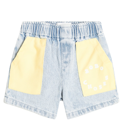 Bobo Choses Baby Circle Cotton Shorts In Yellow