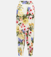 Dolce & Gabbana Floral Cotton Poplin Tapered Pants In Multicoloured