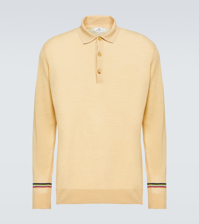 Etro Linen And Cotton Polo Sweater In 0