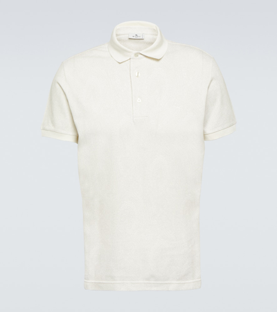 Etro Men Cotton Polo In White